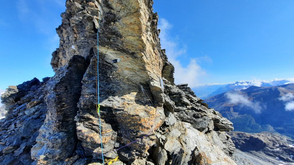 Camera installation at the top of Rutor glacier